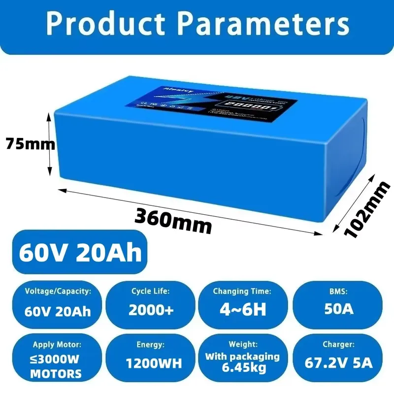 60V 20AH 30AH 21700 Lithium-Ak – 60V 30Ah Electric Scooter Battery Bewertung und Preis