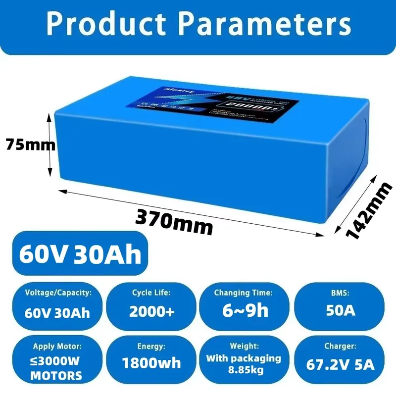 60V 20AH 30AH 21700 Lithium-Ak – 60V 30Ah Electric Scooter Battery Bewertung und Preis