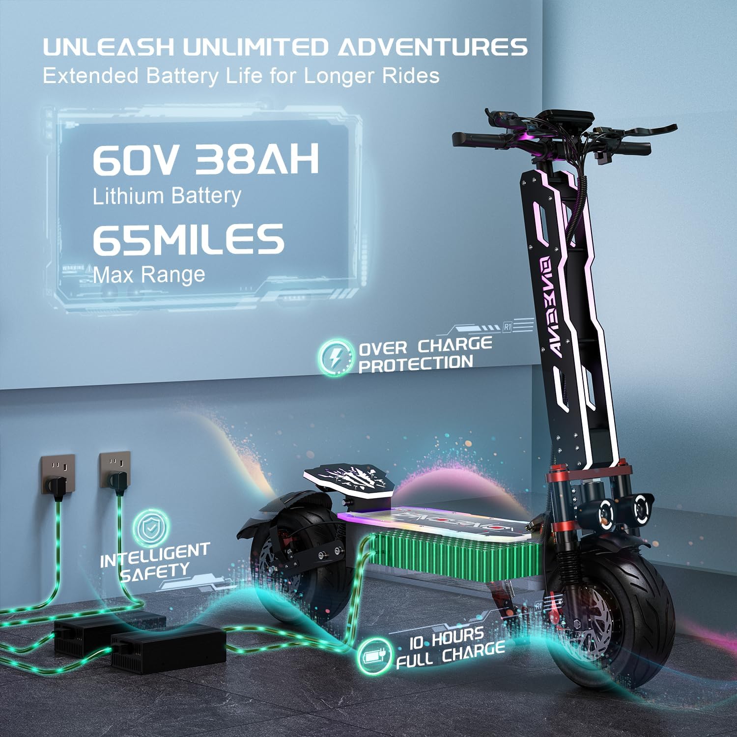 ONECNA NEUER GT9 GT8 GT7 Elekt – 60V 5600W Dual Motor Electric Scooter Bewertung und Preis